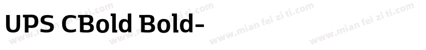 UPS CBold Bold字体转换